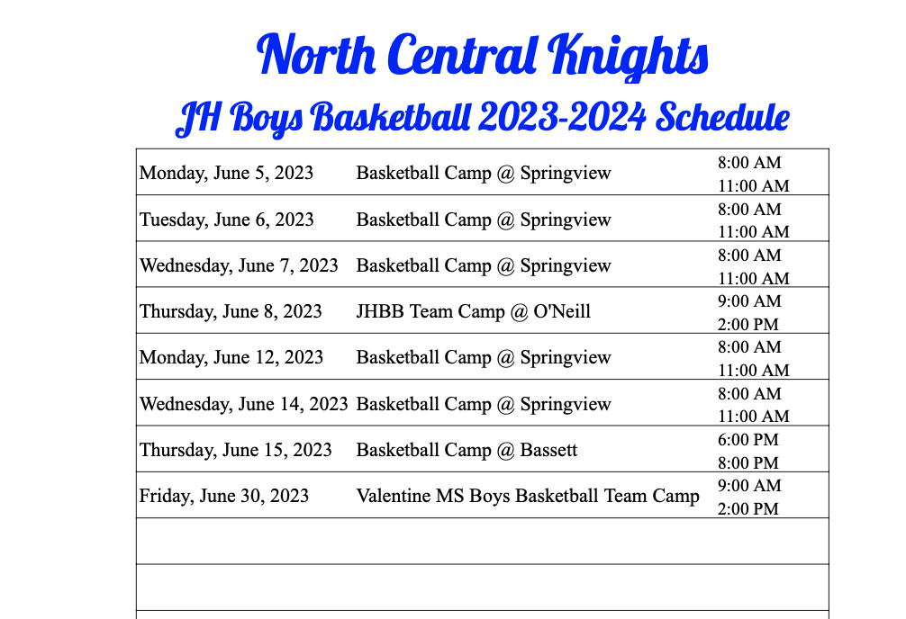 JHBBB Summer 2023